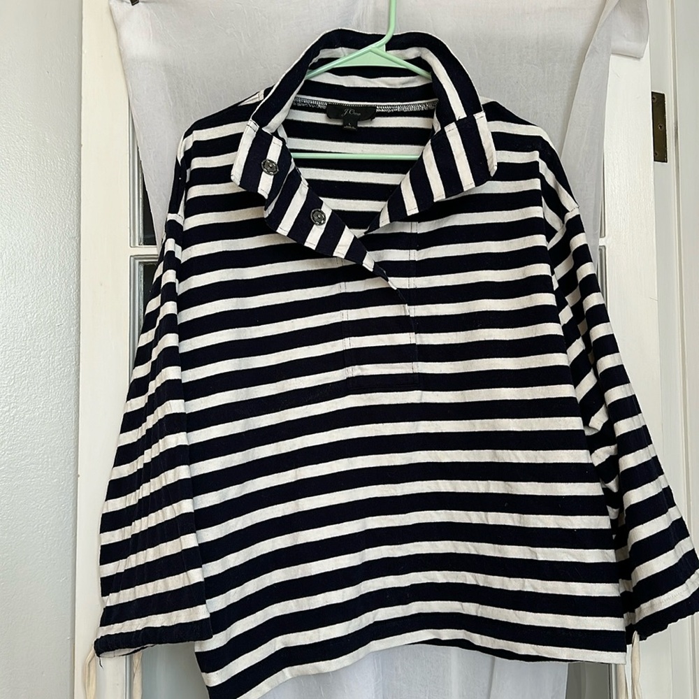 J.Crew Mock Neck Snap Sweatshirt